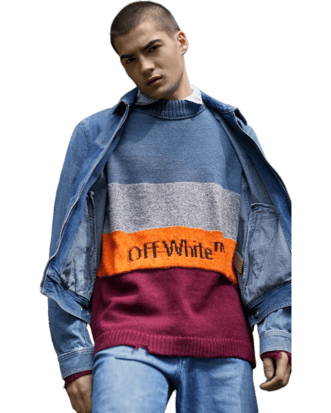 Size S | Off-White Distressed Jumper