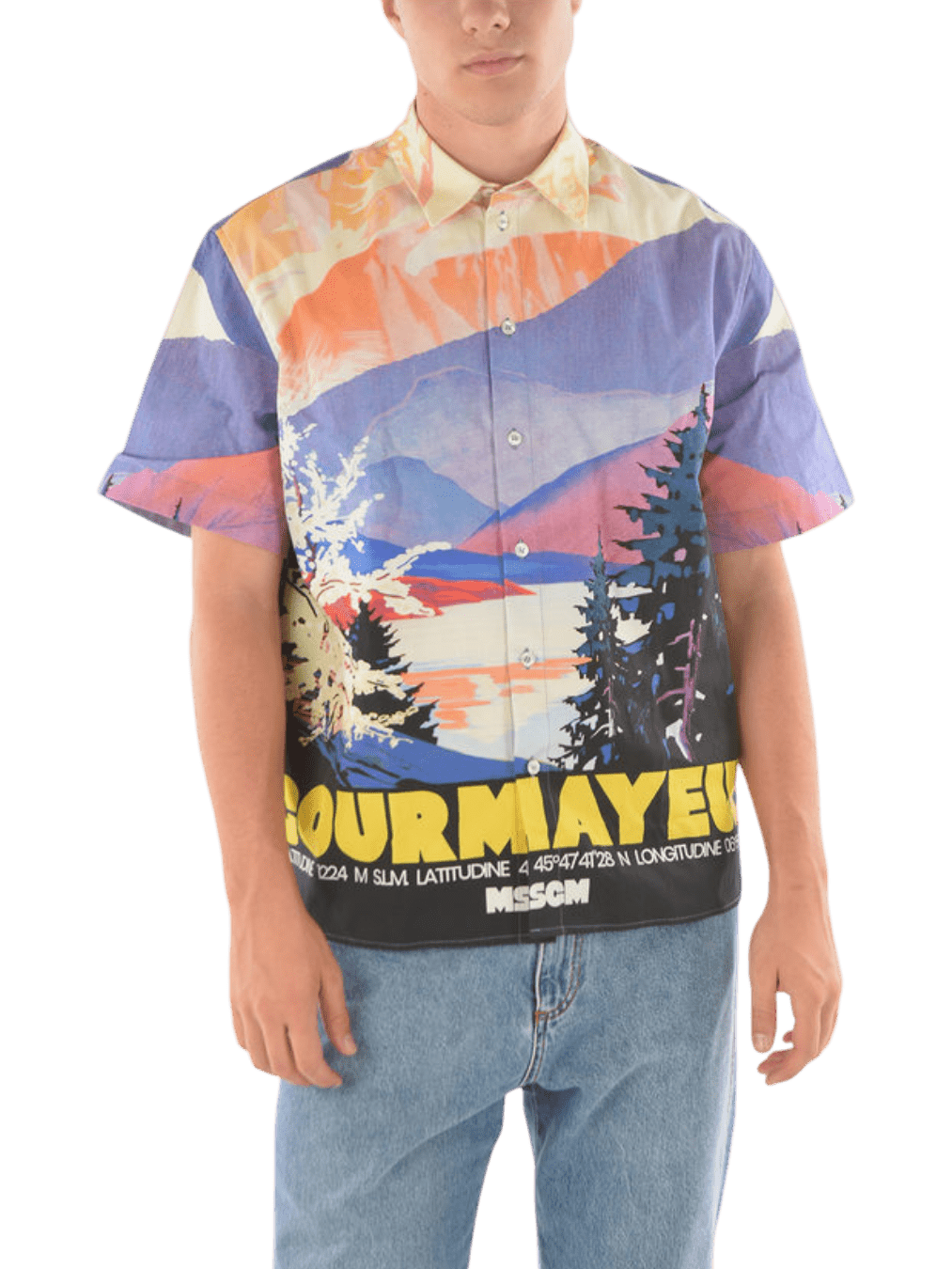 Size 39 (8) | MSGM Cotton Printed Courmayeur Shirt