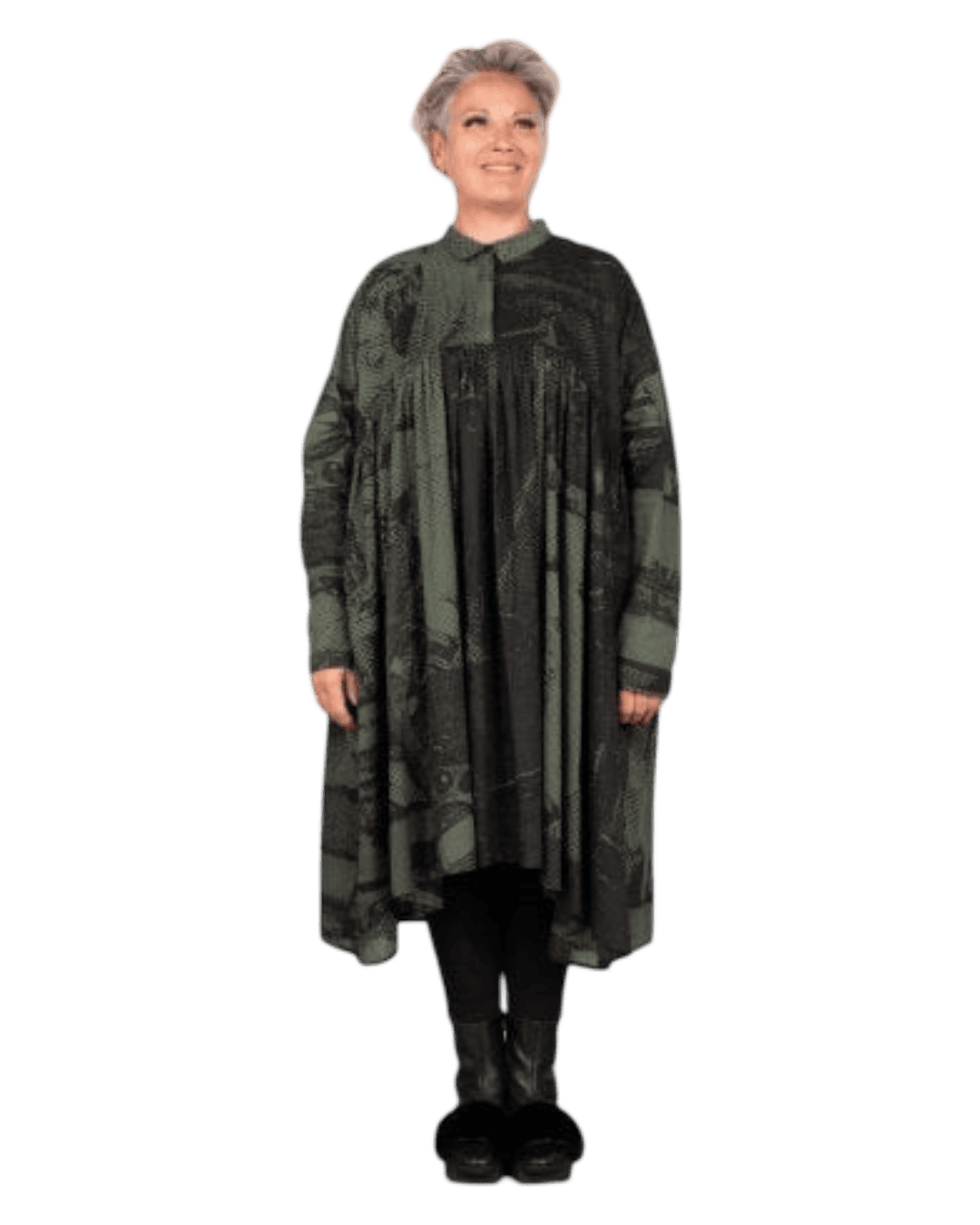 One Size | Rundholz Black Label Vert Print Dress