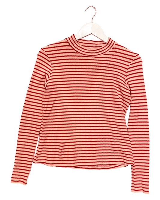 Size M | Obus Striped Waffle Knit T-Shirt