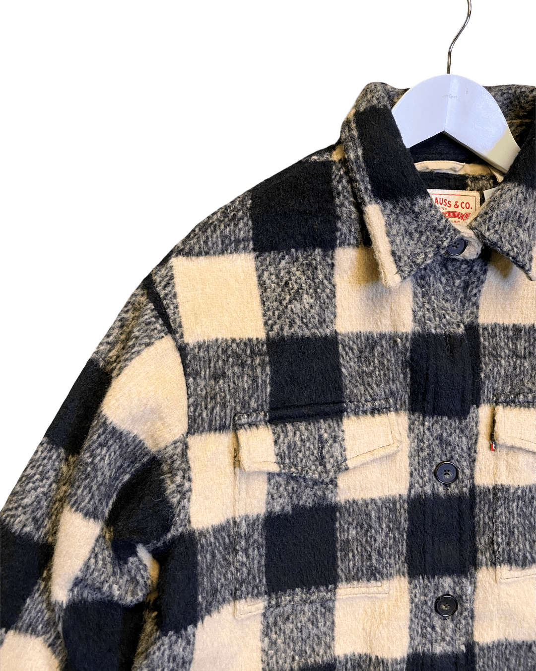Size M | Levi's Wool Blend Check Coat