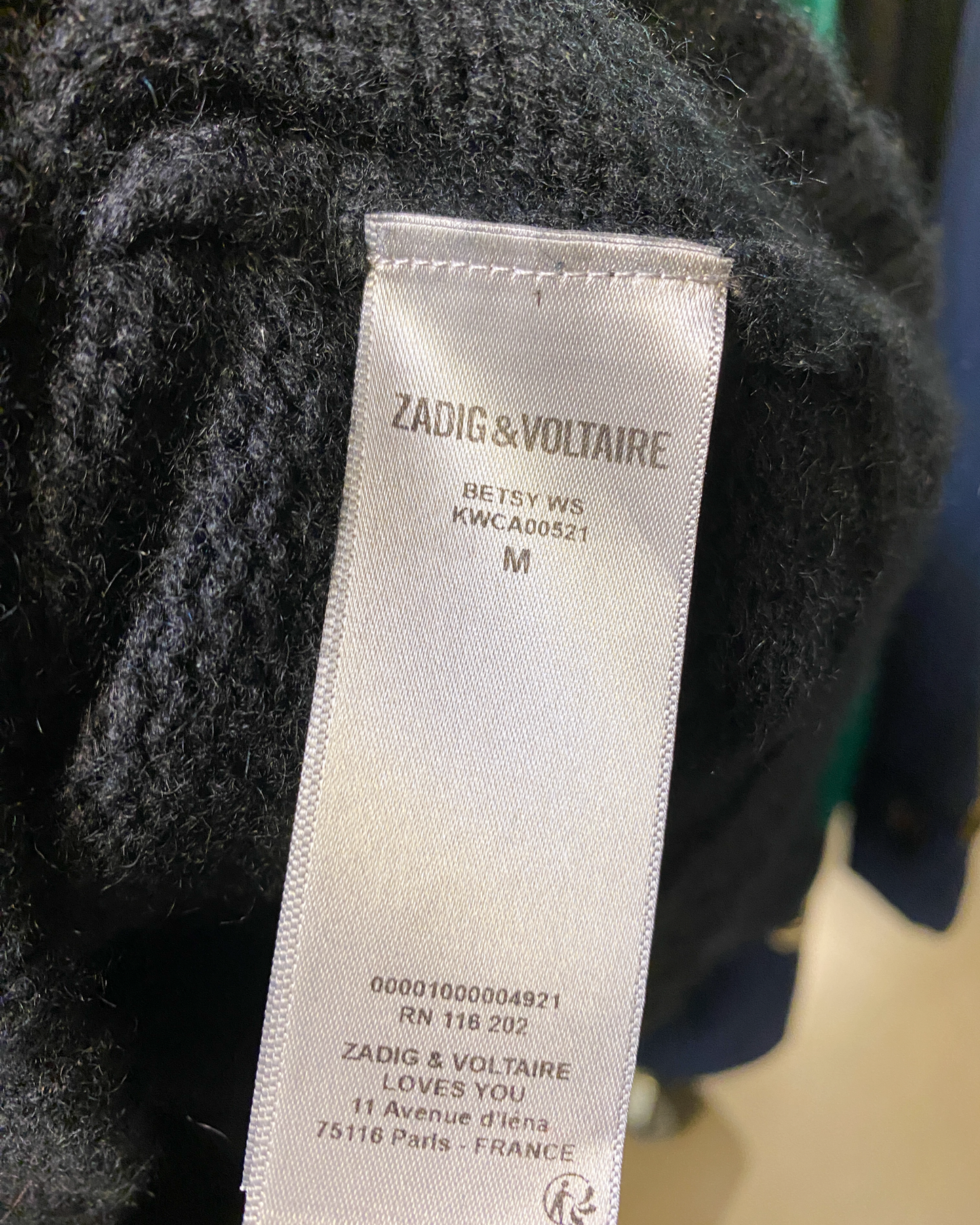 Size M | Zadig & Voltaire 1/2 Sleeve Cashmere Cardigan