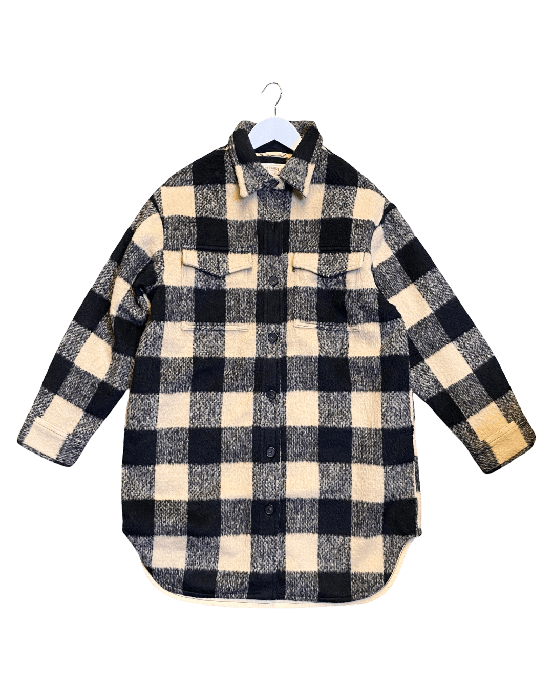 Size M | Levi's Wool Blend Check Coat