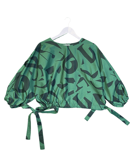 Size M | Ricochet Cotton Top With Ties