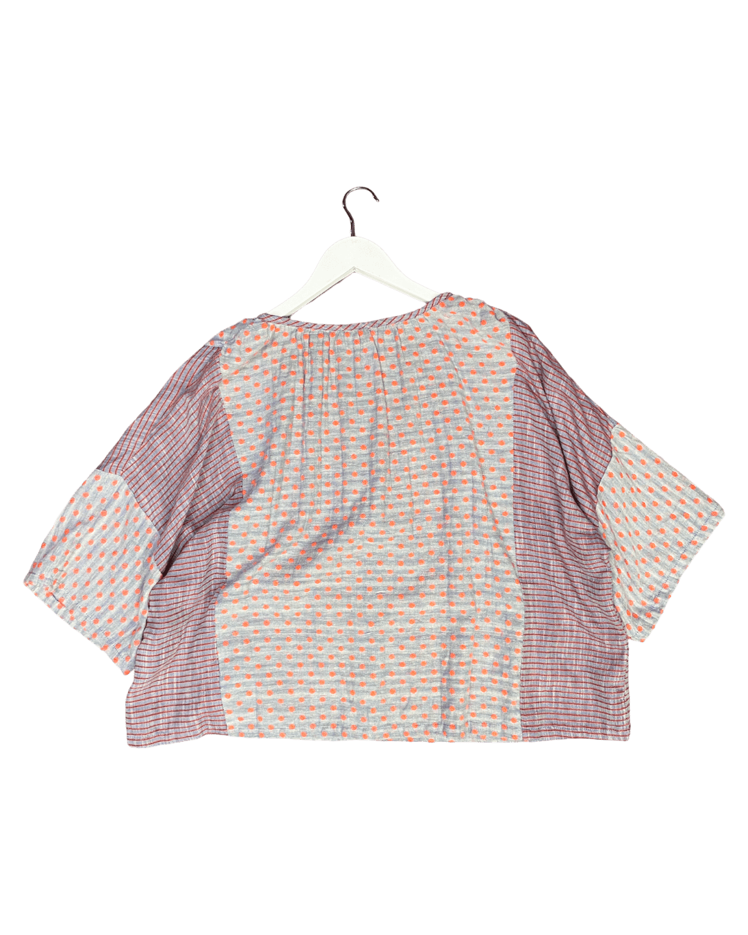 Size L | Ace & Jig Grey & Pink Cotton Top