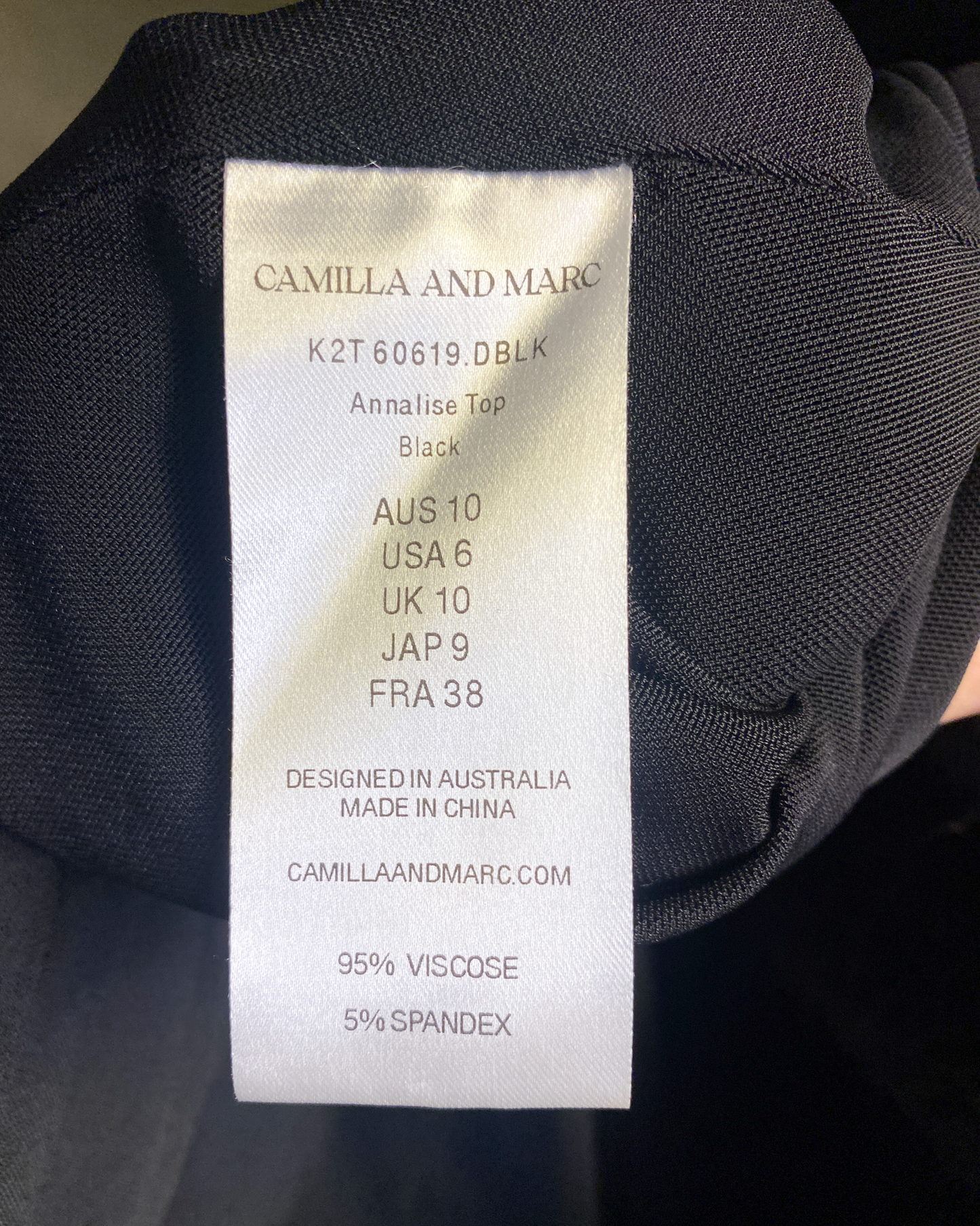 Size S | Camilla & Marc Twisted Top