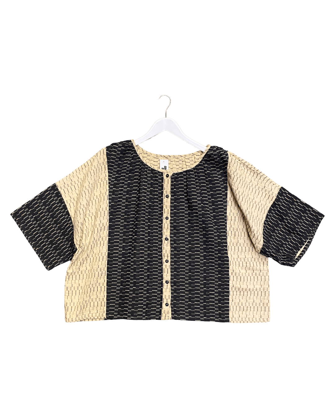 Size L | Ace & Jig Beige & Black Cotton Top