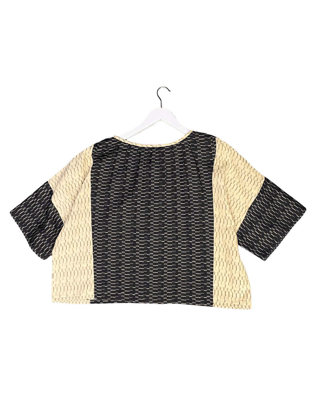 Size L | Ace & Jig Beige & Black Cotton Top