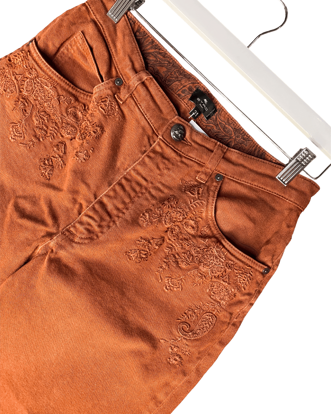 Size 31" | Etro Straight Floral Embroidered Jeans