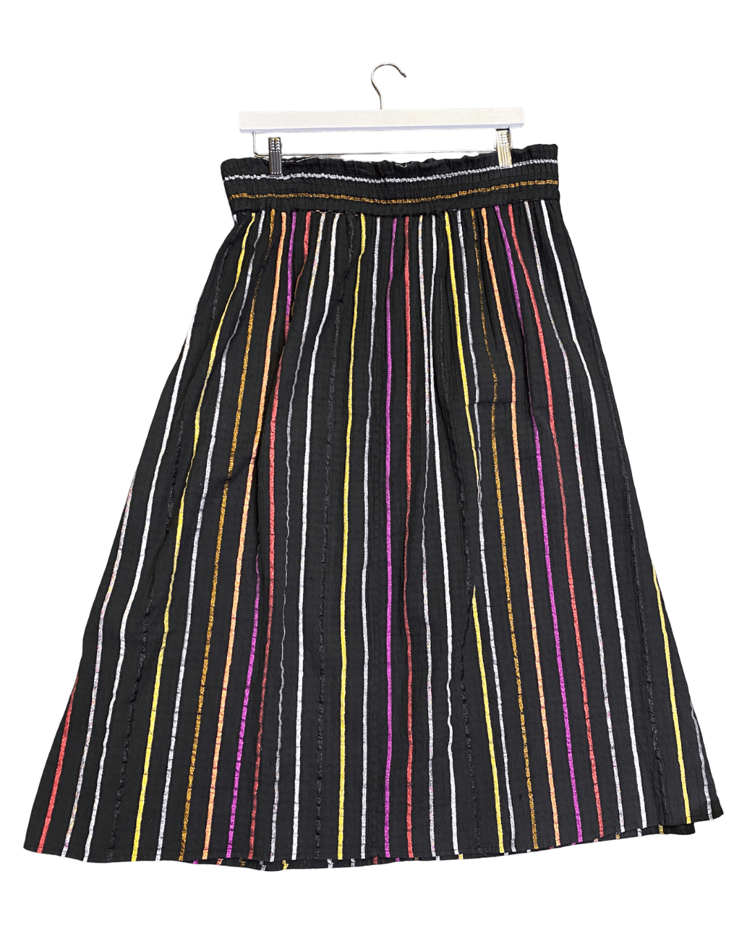 Size XL | Ace & Jig Sparkle Stripe Cotton Skirt
