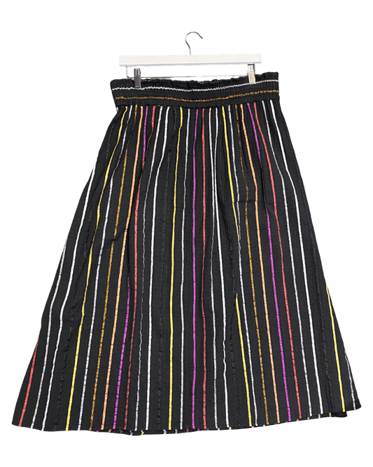 Size XL | Ace & Jig Sparkle Stripe Cotton Skirt