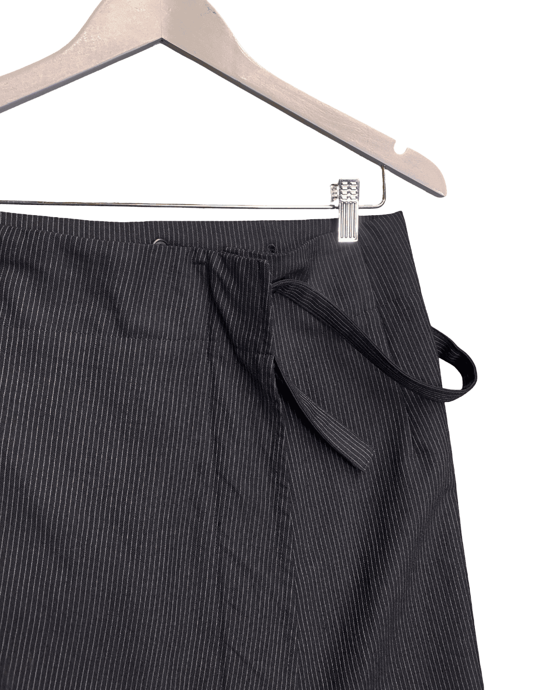 Size 2 (M) | Y's Yohji Yamamoto Pinstripe Wrap Skirt