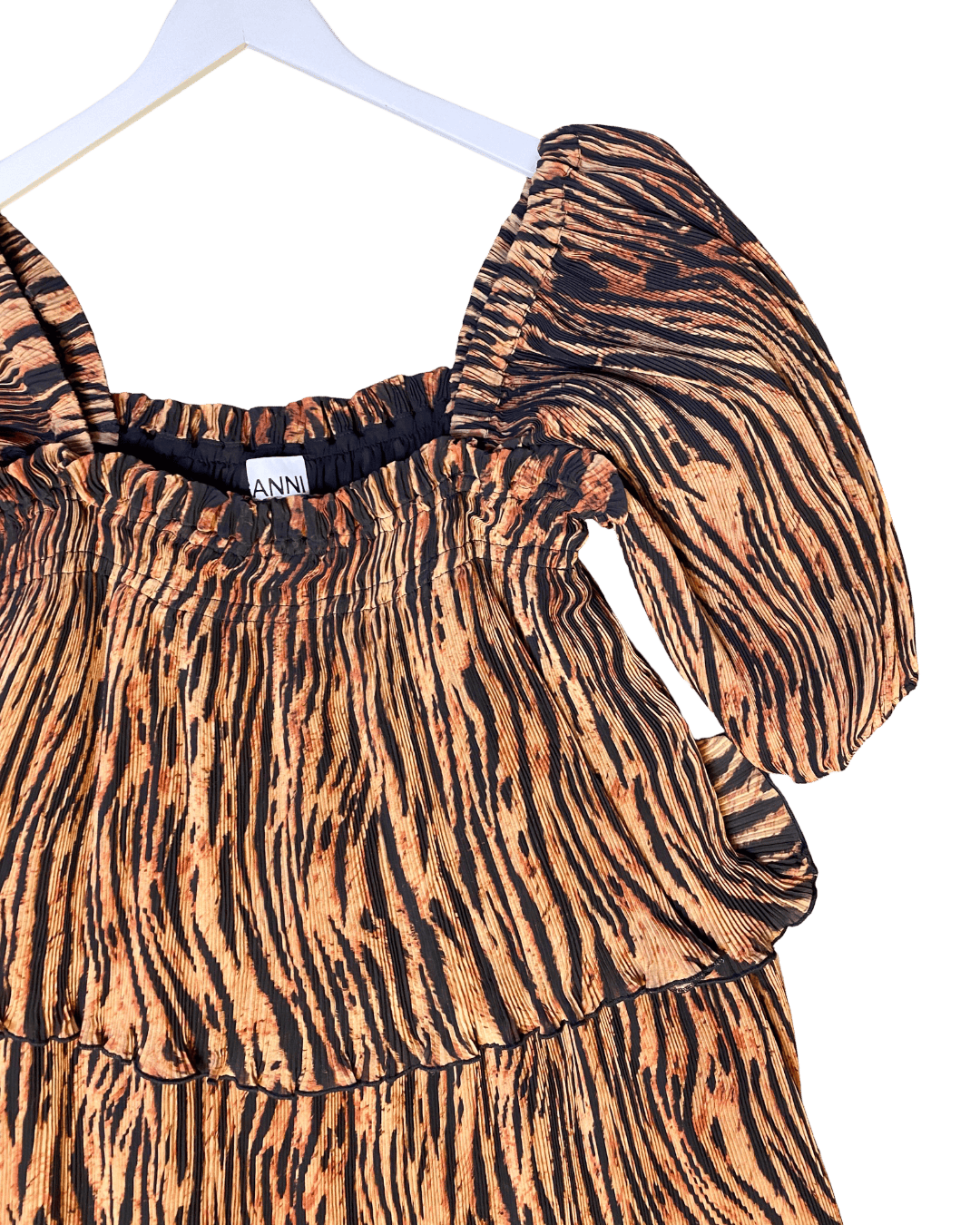 Size 44 (16) | Ganni Tiger Plisse Dress