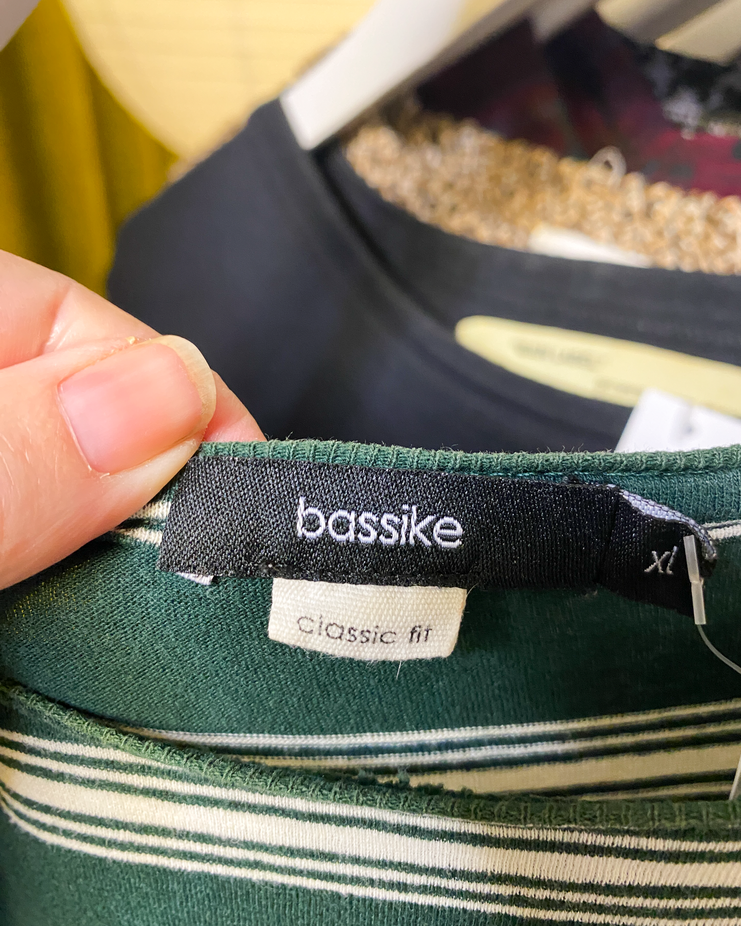 Size XL | Bassike Striped T-shirt