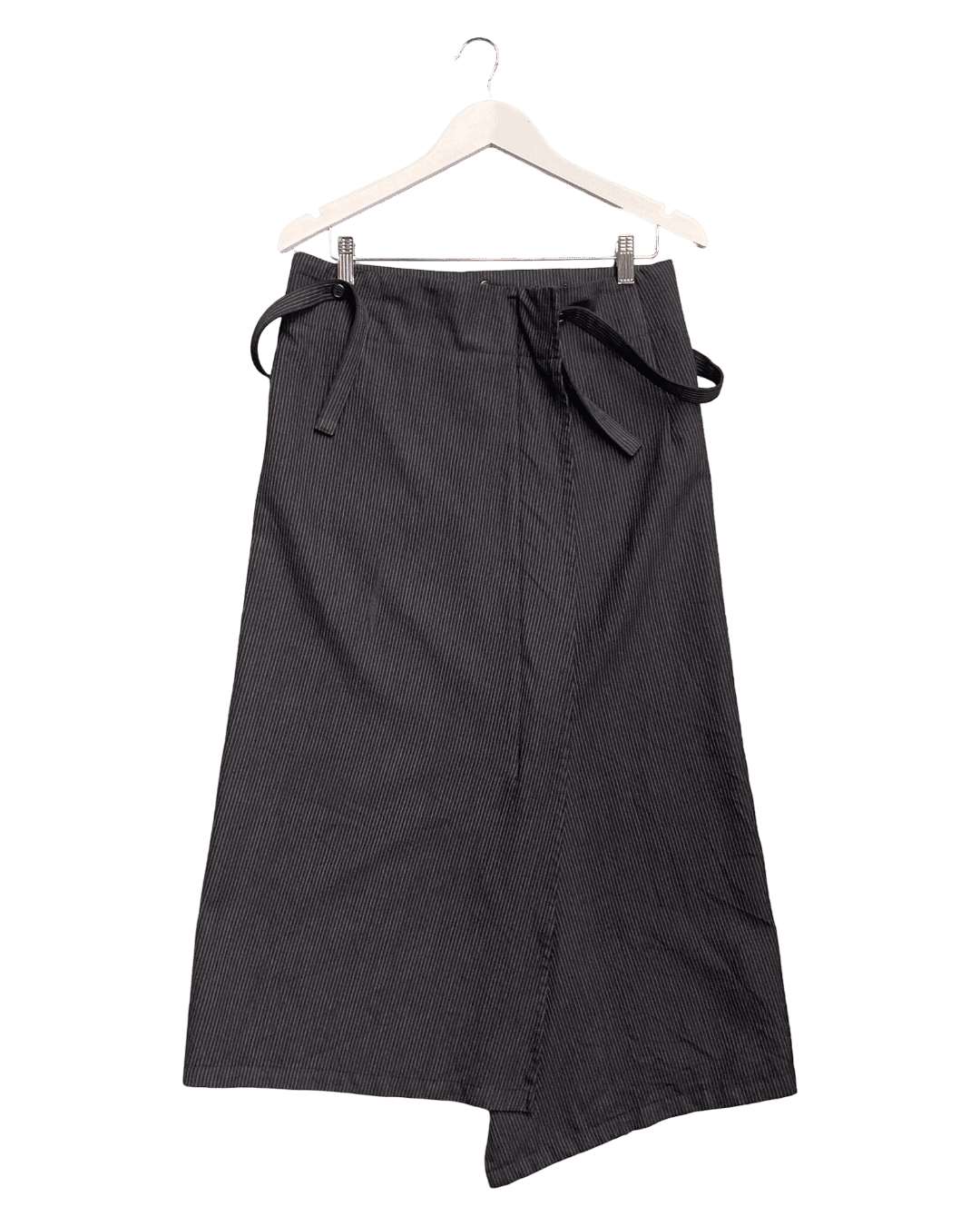 Size 2 (M) | Y's Yohji Yamamoto Pinstripe Wrap Skirt