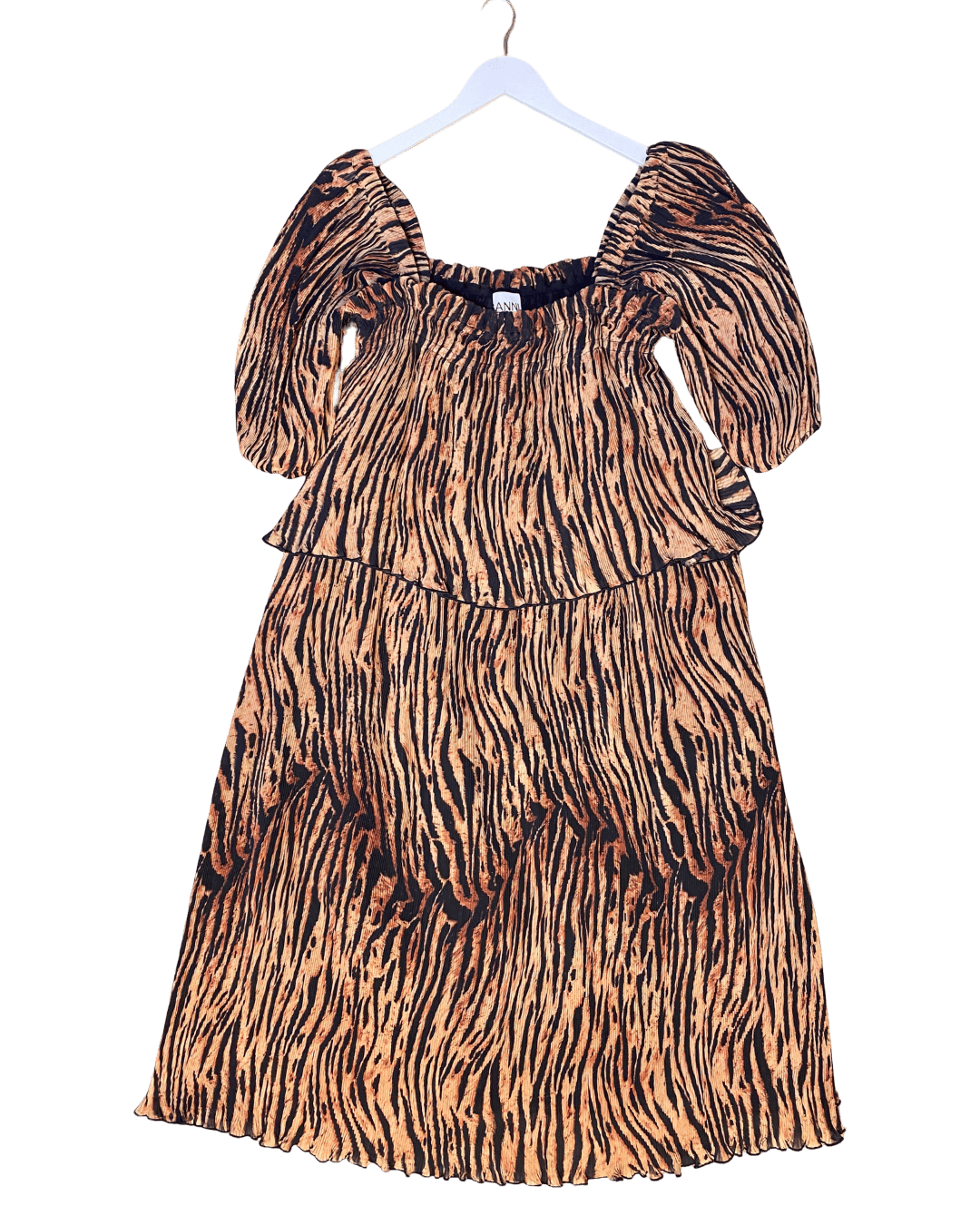 Size 44 (16) | Ganni Tiger Plisse Dress