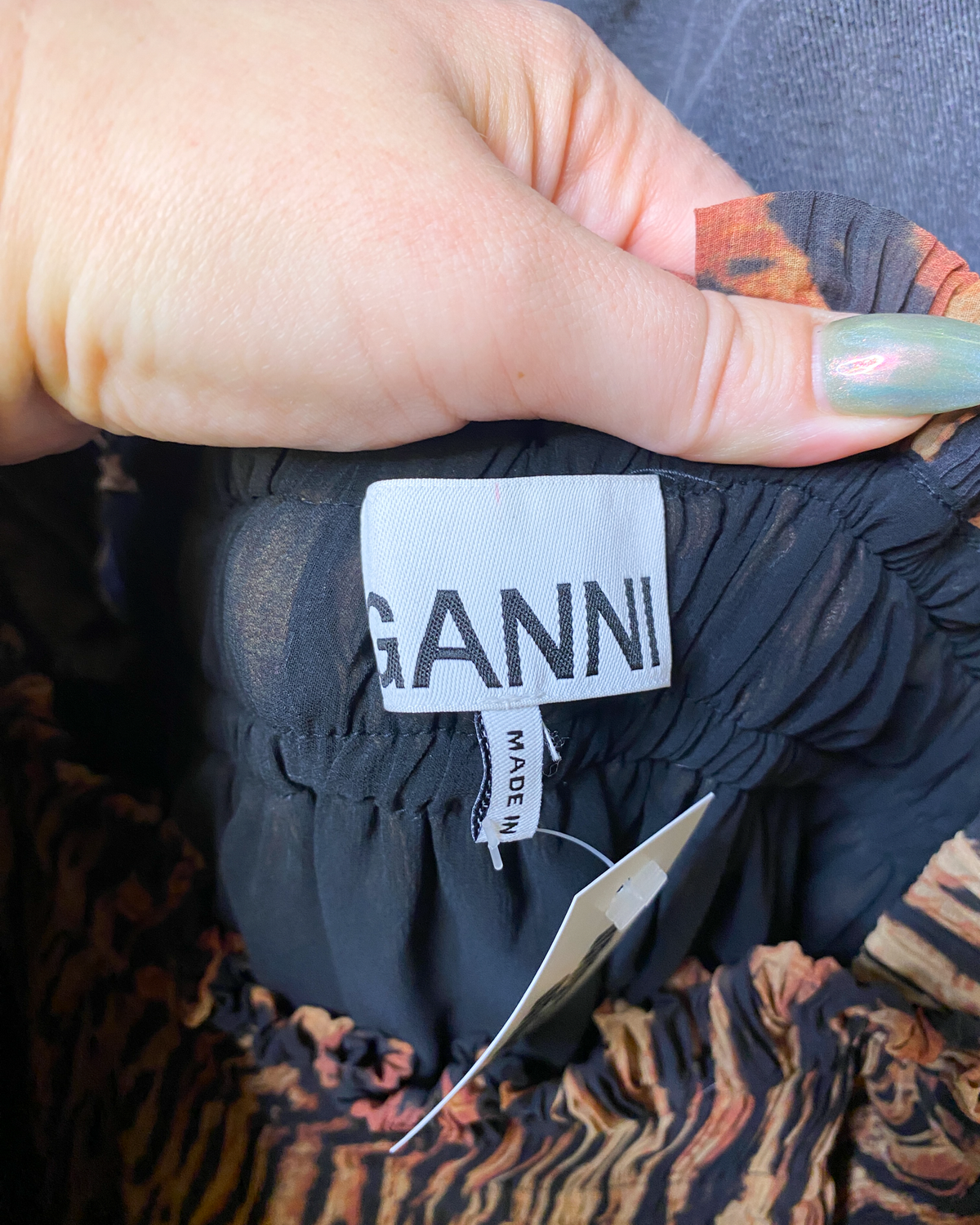Size 44 (16) | Ganni Tiger Plisse Dress