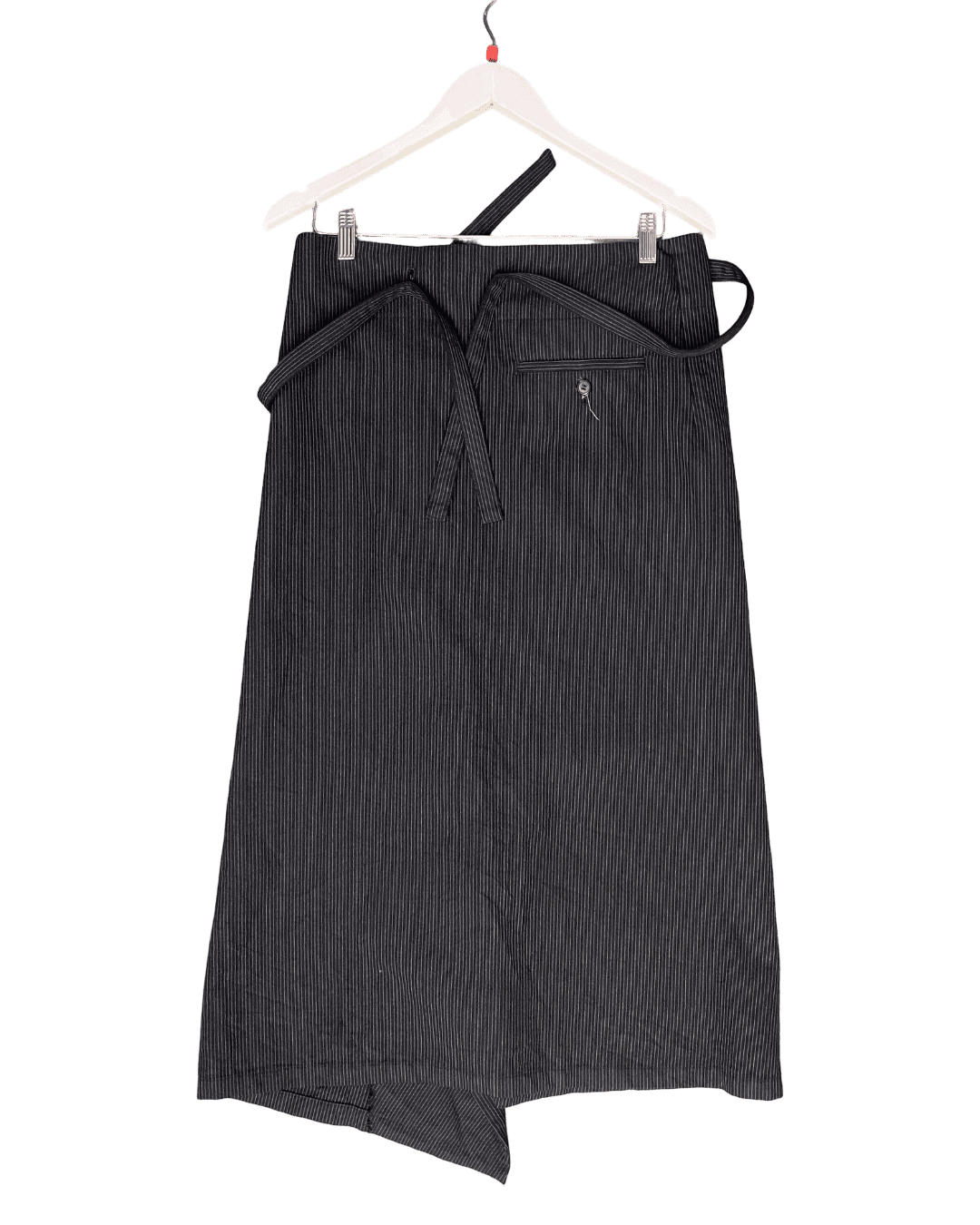 Size 2 (M) | Y's Yohji Yamamoto Pinstripe Wrap Skirt