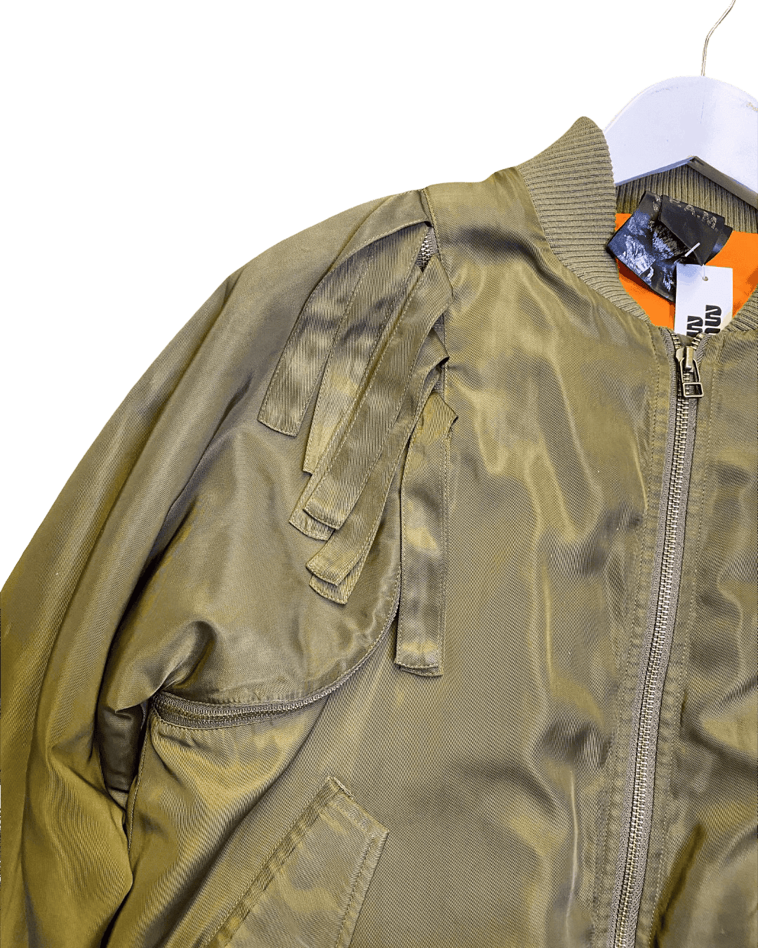 Size S | PAM Fringed Satin Bomber Jacket