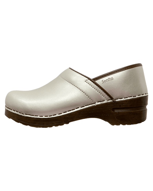 Size 39 | Sanita Silver Clogs