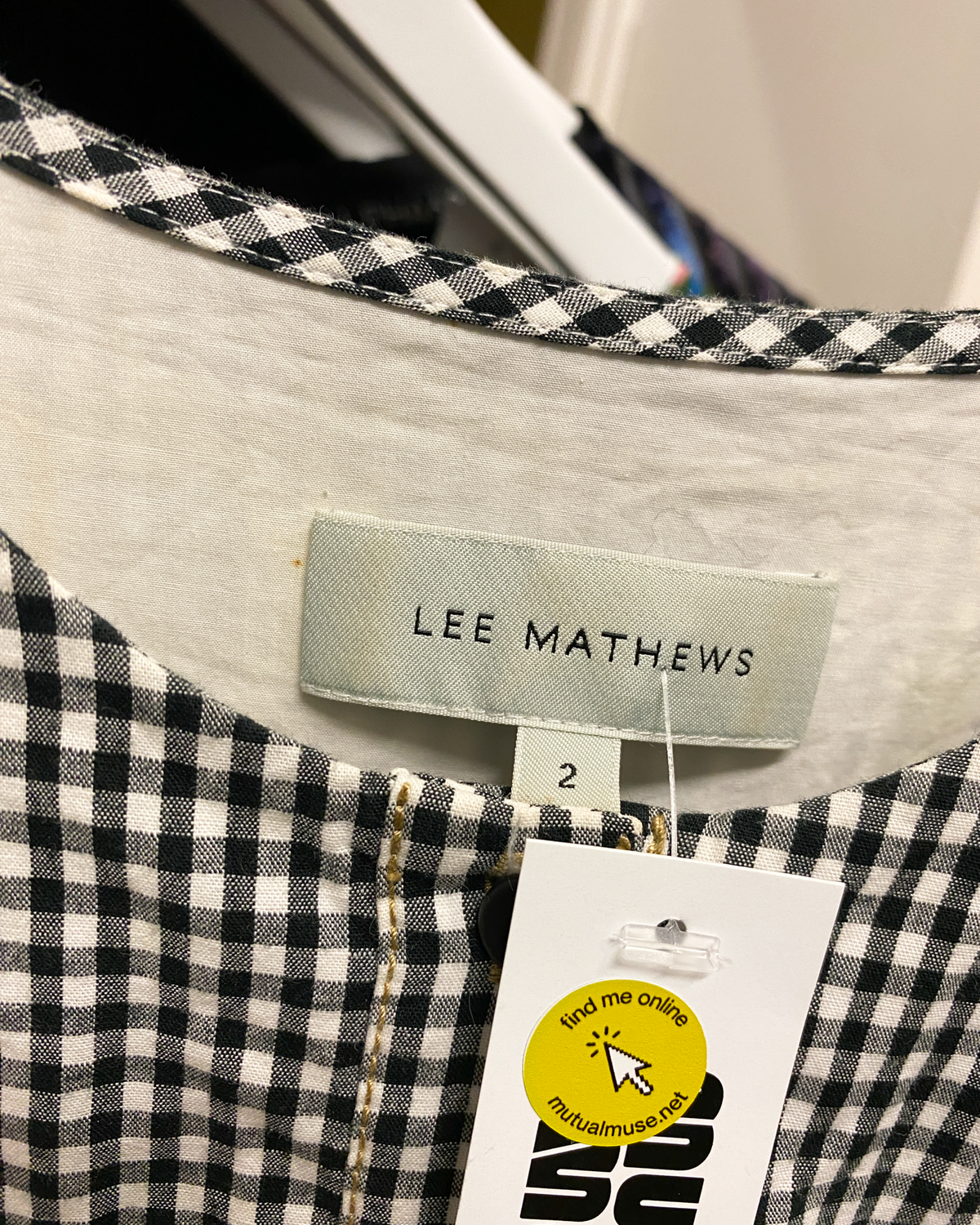 Size 2 (M) | Lee Matthews Gingham Dress