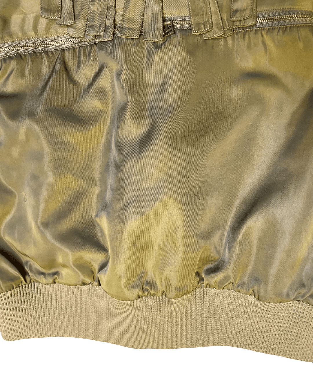 Size S | PAM Fringed Satin Bomber Jacket