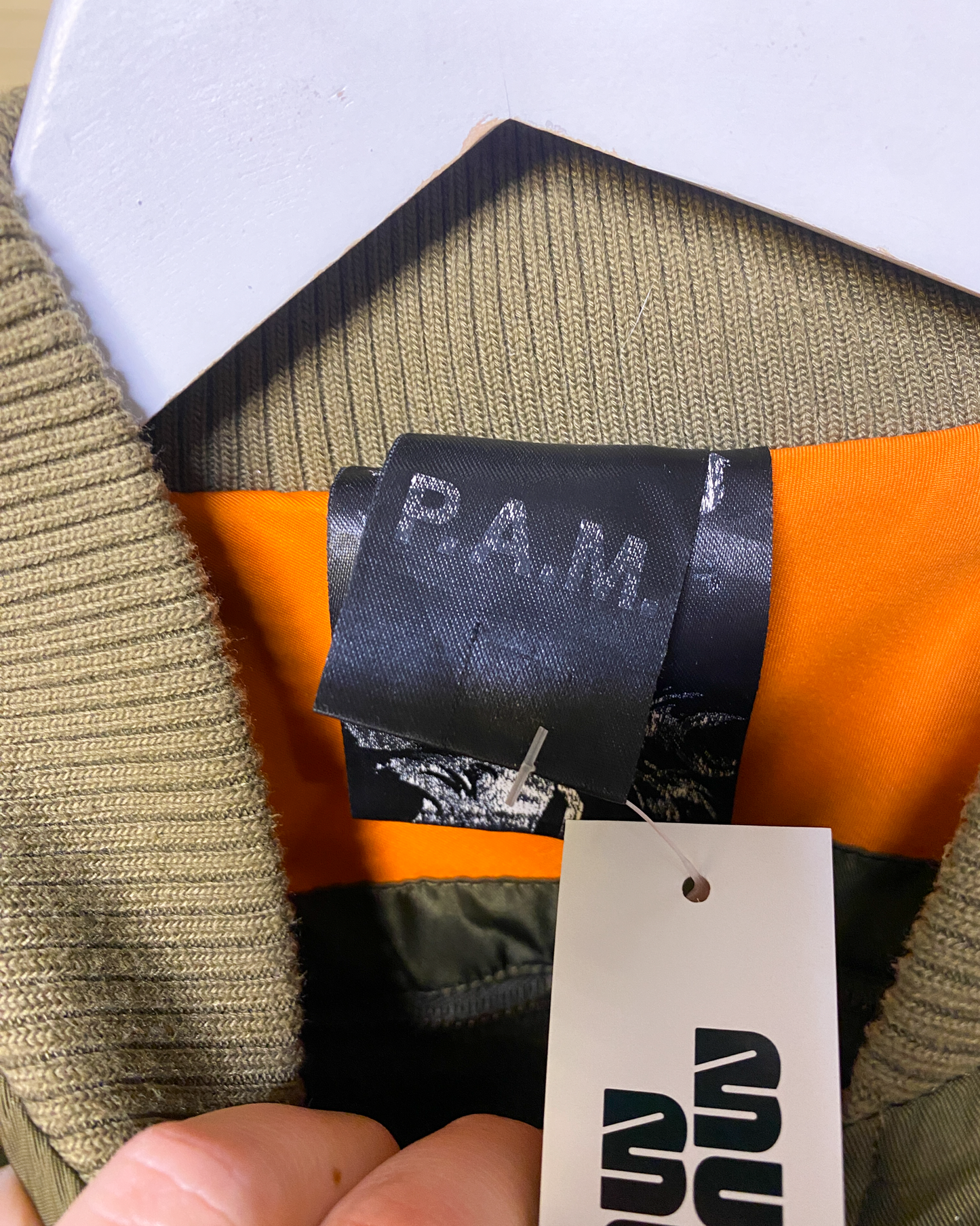 Size S | PAM Fringed Satin Bomber Jacket