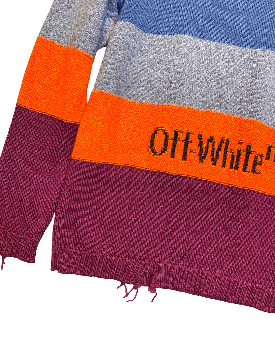 Size S | Off-White Distressed Jumper