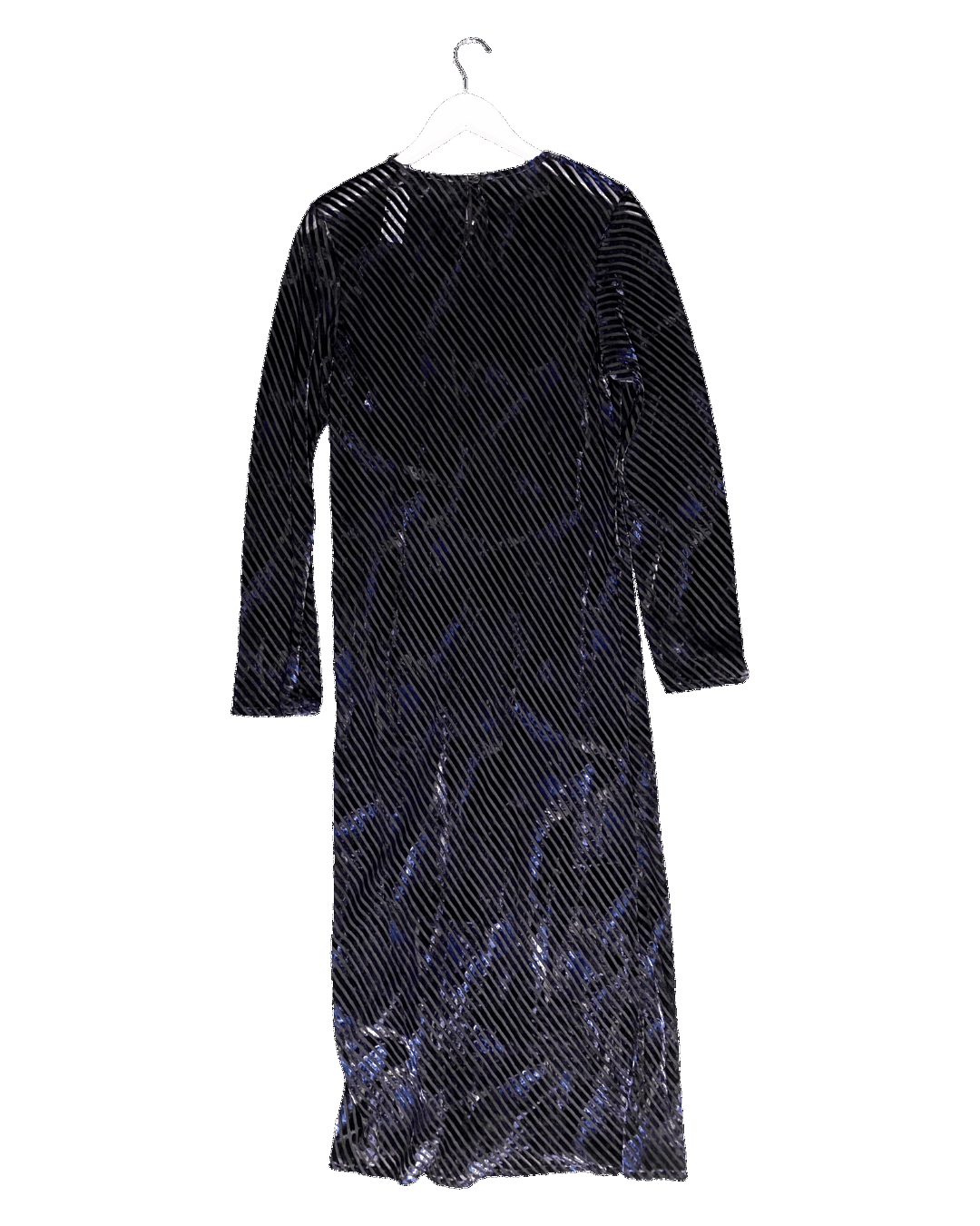 Size L | Alpha60 Velvet Stripe Bias Dress