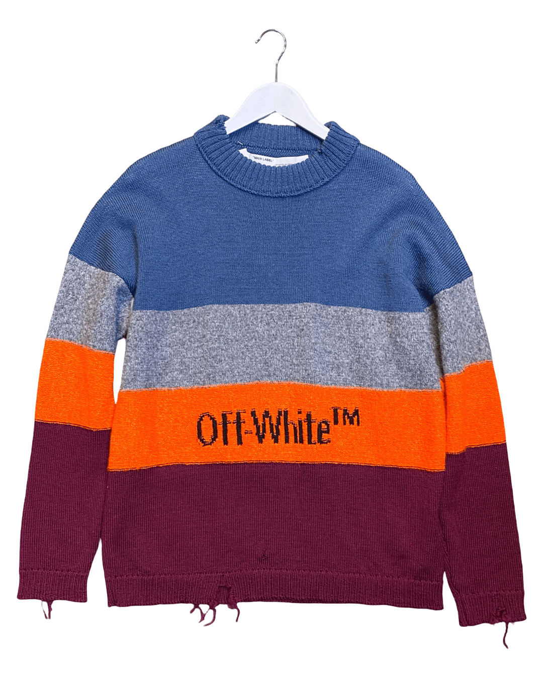 Size S | Off-White Distressed Jumper