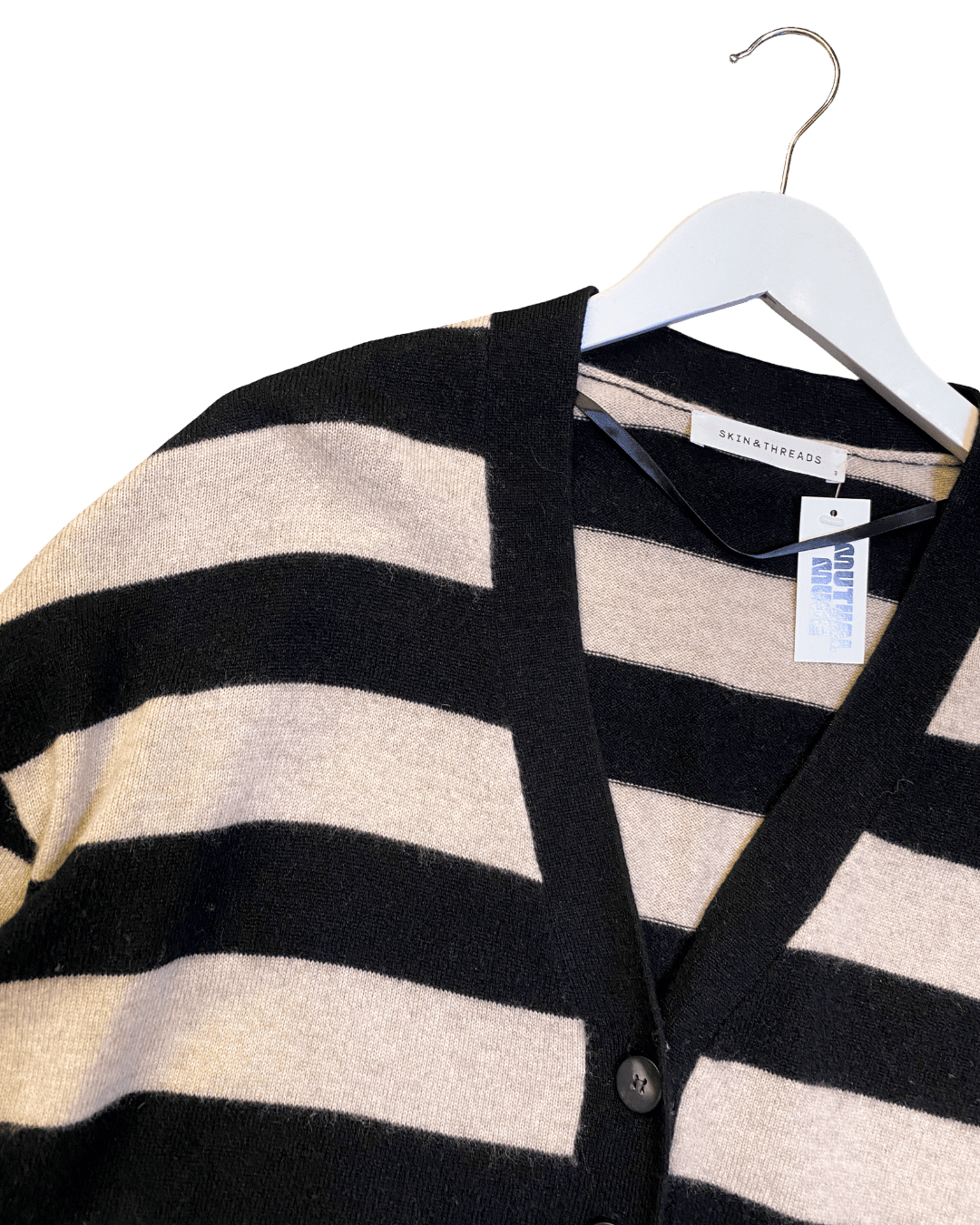 Size 3 (L) | Skin & Threads Striped Cashmere Cardigan