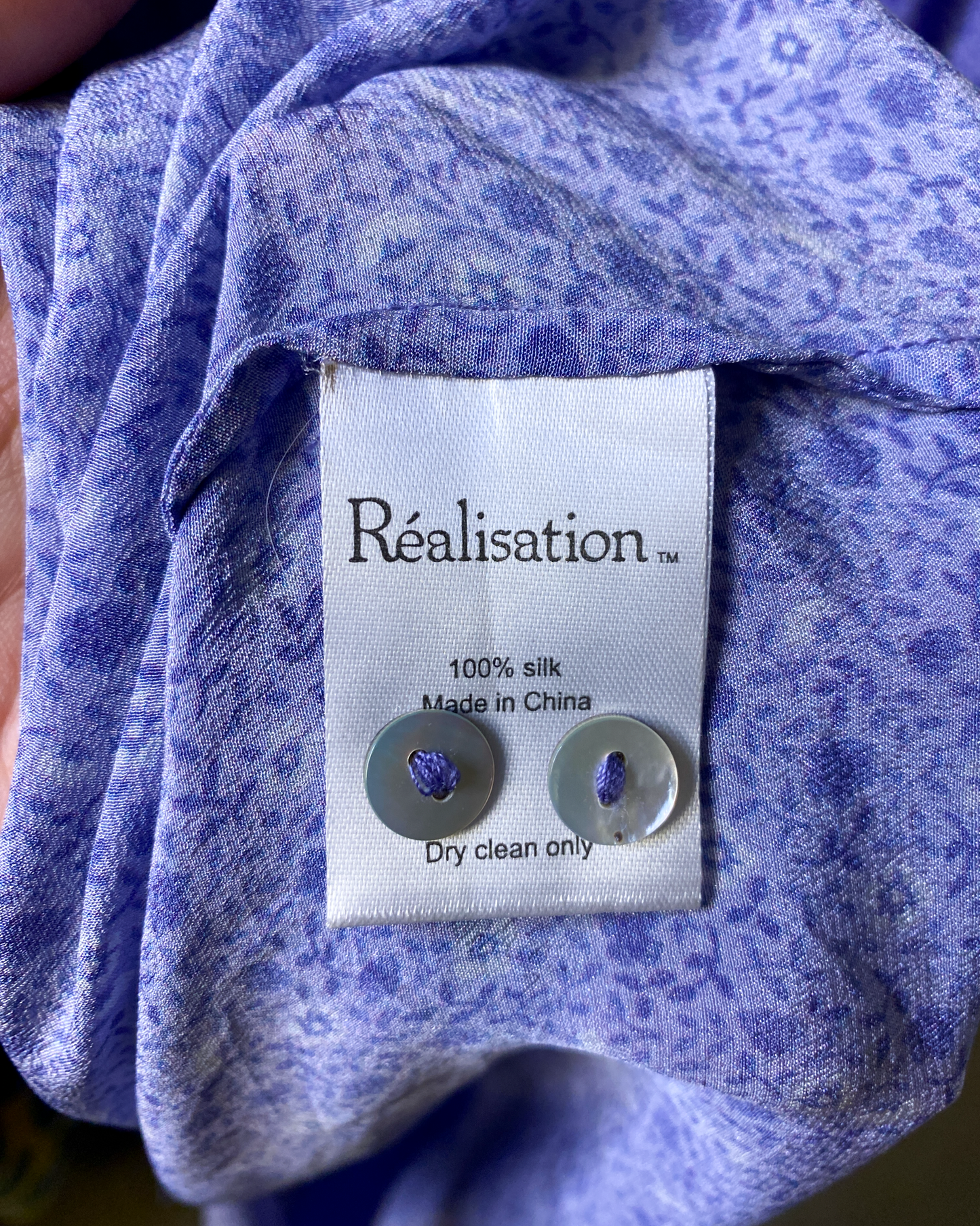 Size L | Réalisation Floral Silk Dress