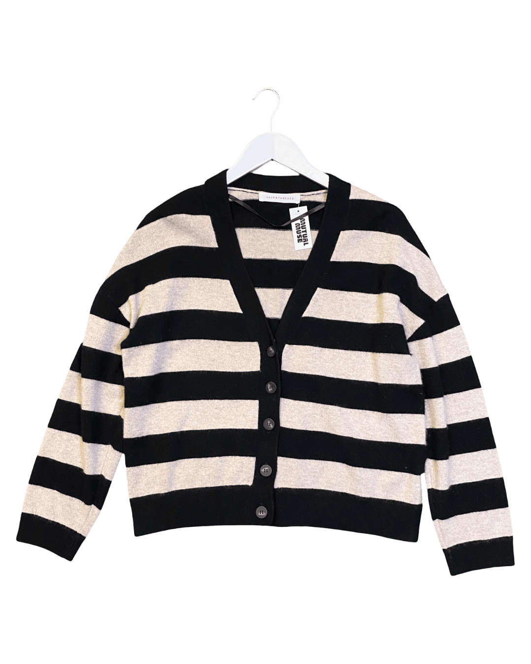 Size 3 (L) | Skin & Threads Striped Cashmere Cardigan