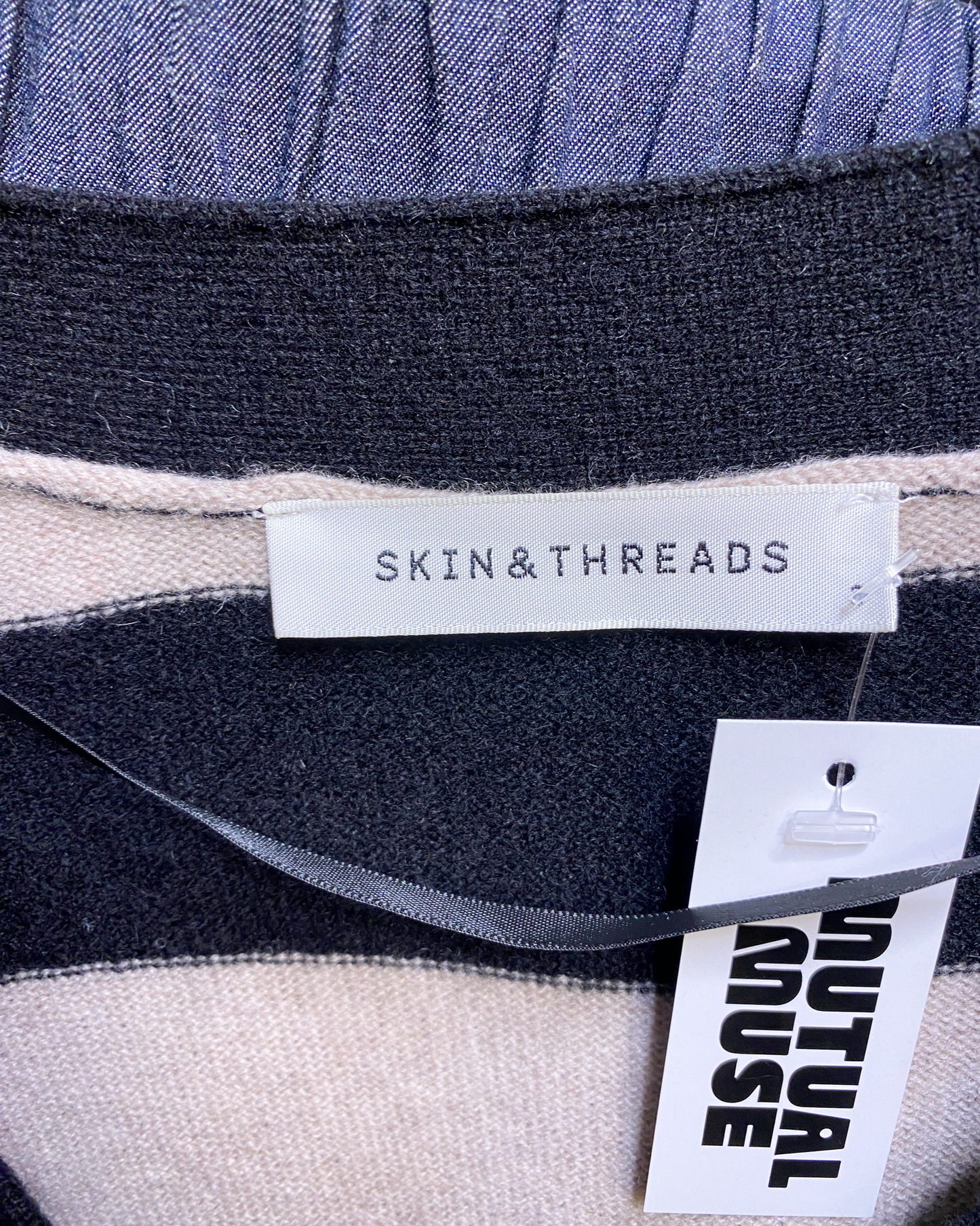 Size 3 (L) | Skin & Threads Striped Cashmere Cardigan