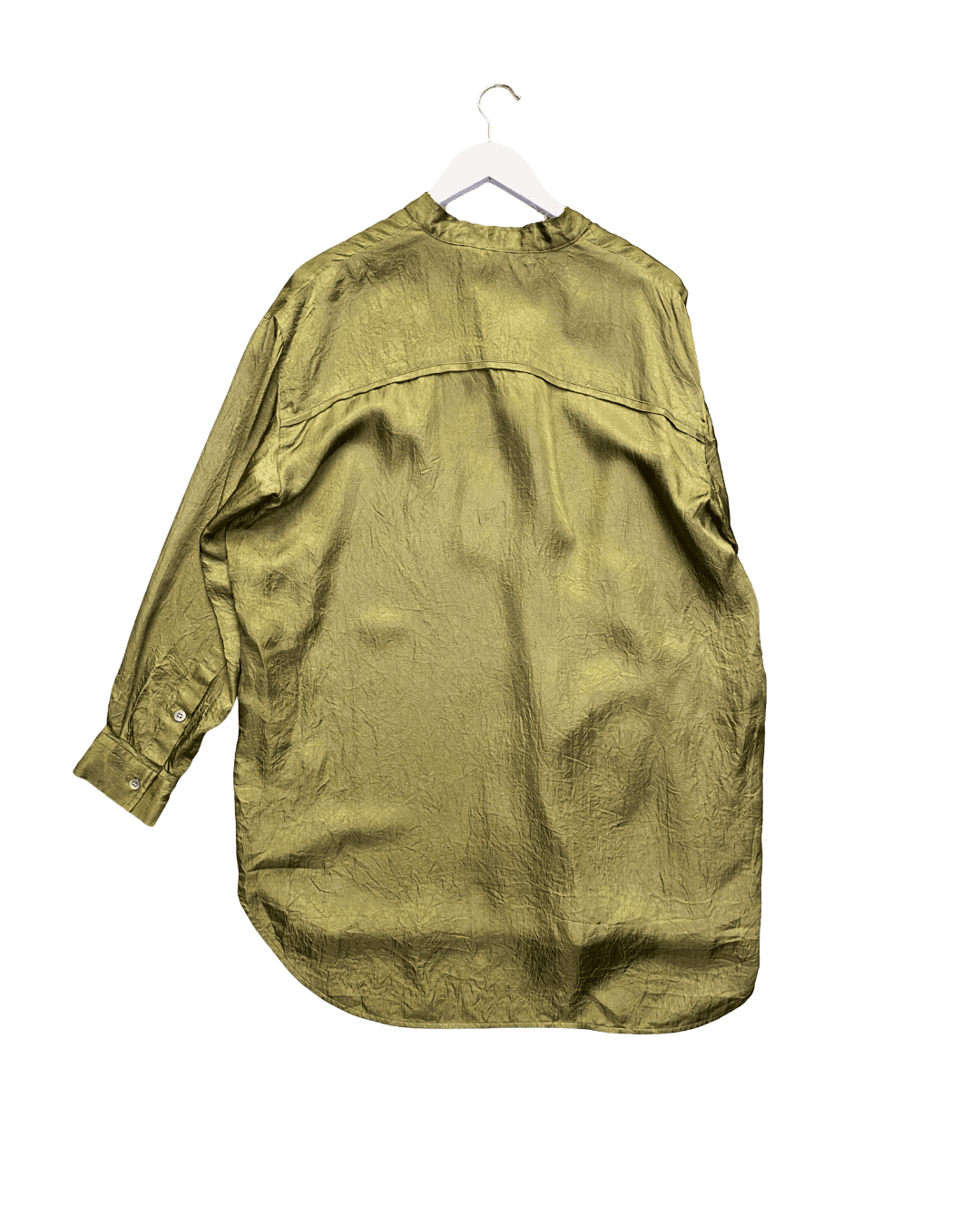 Size L | Lee Matthews Crinkle Satin Tunic Top