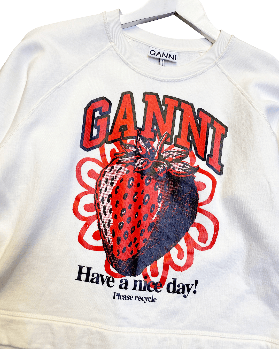 Size L | Ganni Strawberry Sweatshirt