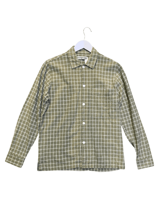 Size S | Handsom Linen/Cotton Check Shirt