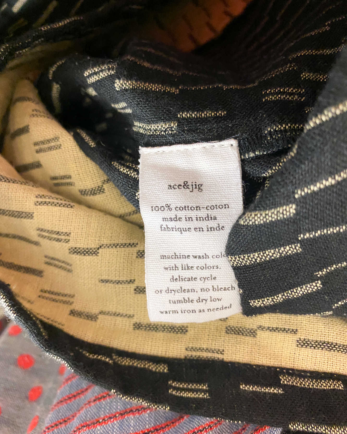Size L | Ace & Jig Beige & Black Cotton Top