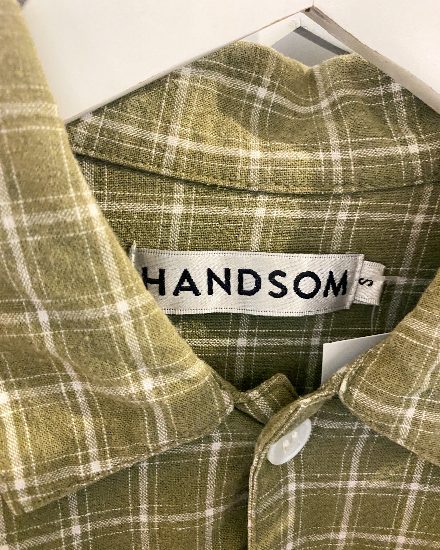 Size S | Handsom Linen/Cotton Check Shirt