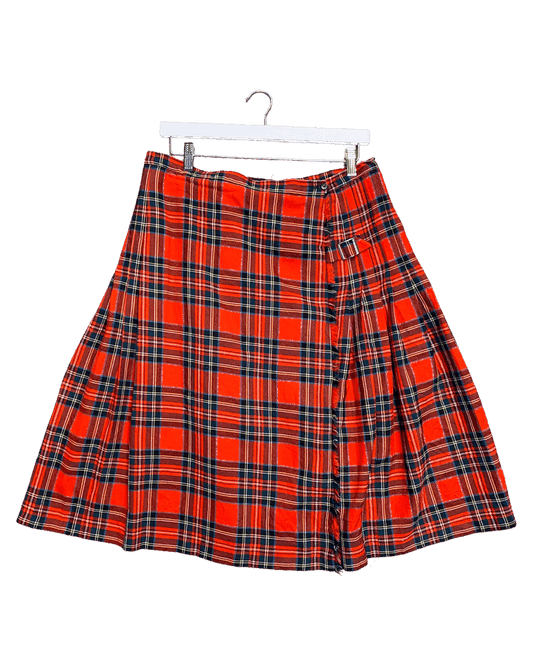 Size 19 (3XL) | Fletcher Jones Vintage Plaid Wool Skirt