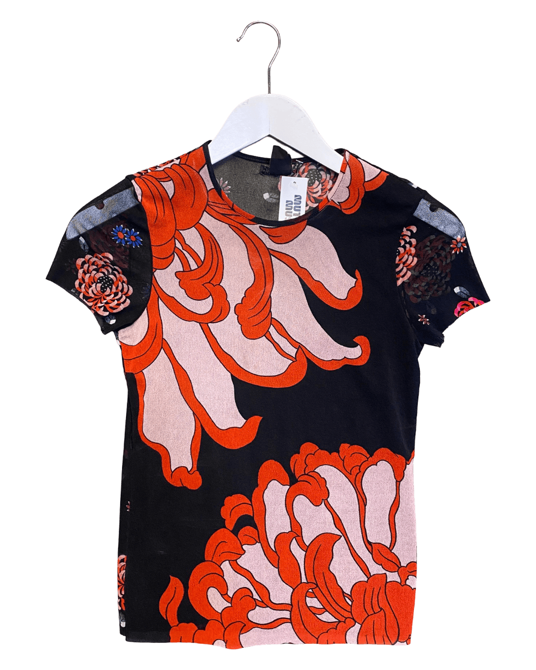 Size S | Vivienne Tam Floral Mesh Top