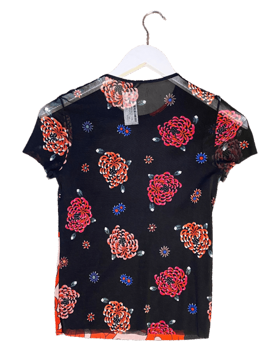 Size S | Vivienne Tam Floral Mesh Top