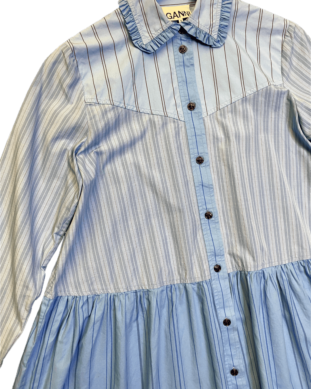 Size XS | Ganni Striped Cotton Dress