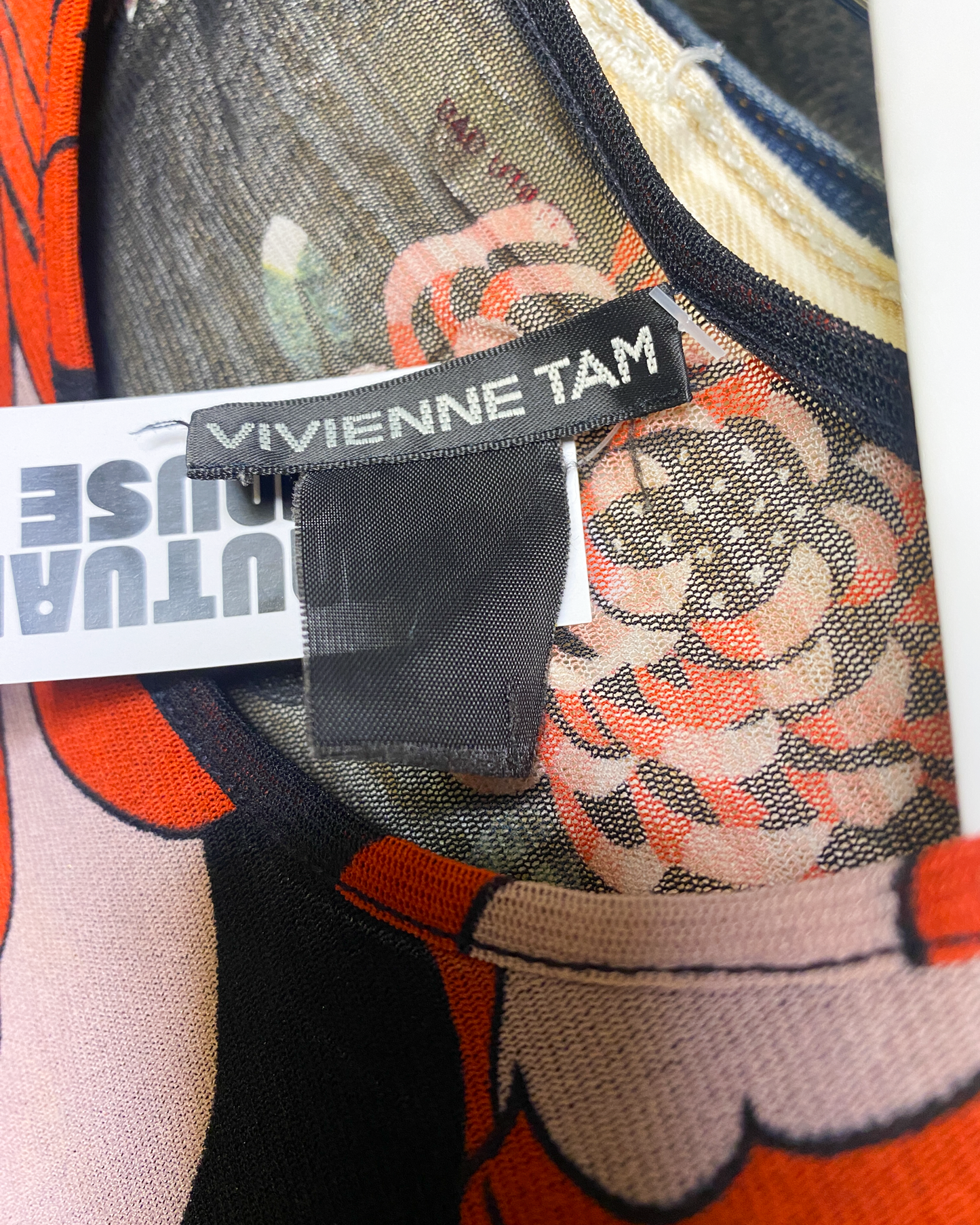 Size S | Vivienne Tam Floral Mesh Top
