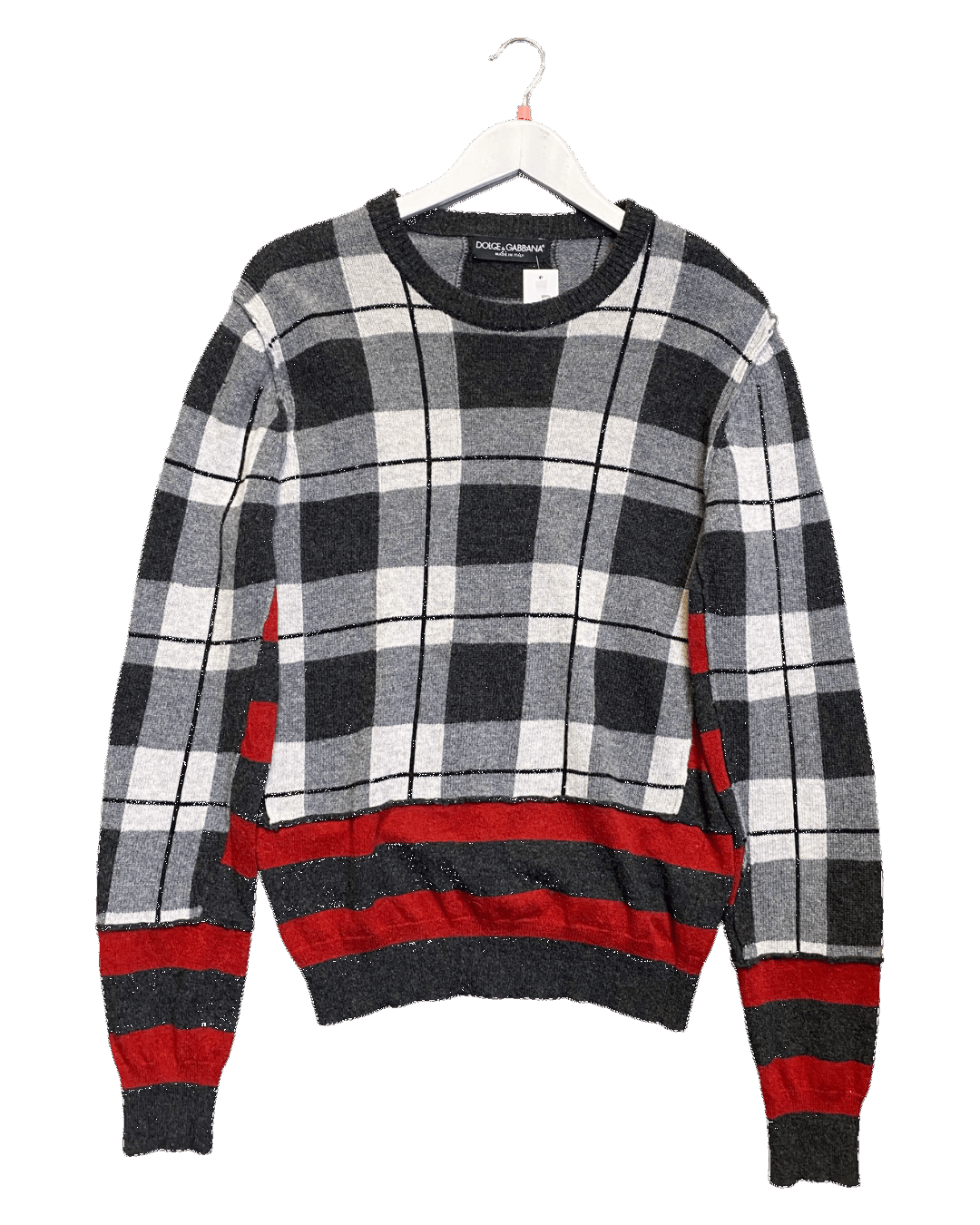 Grey / Red Dolce & Gabbana Jumper, M