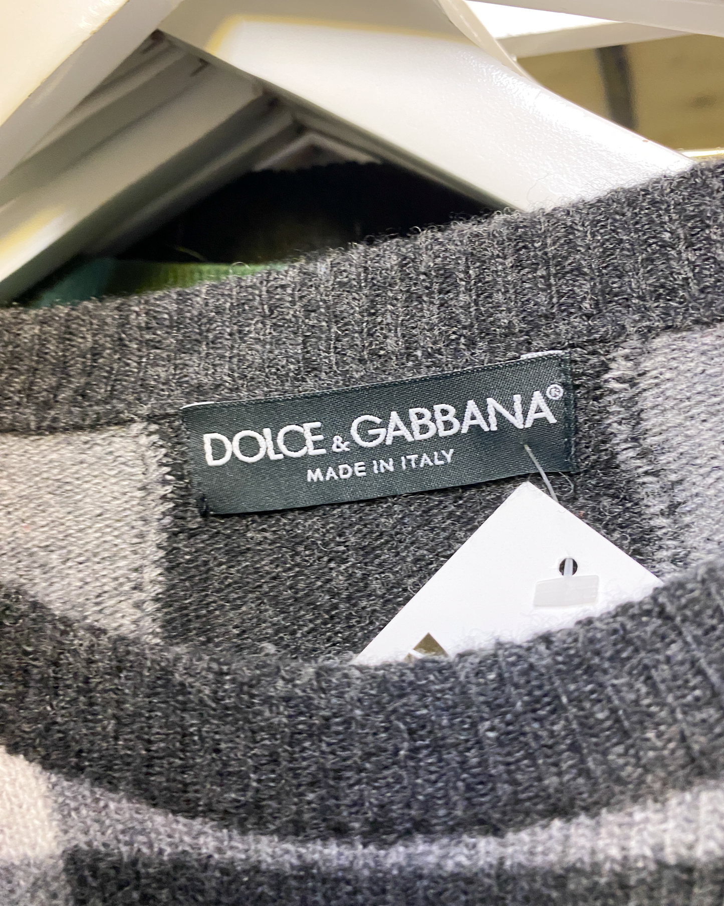 Grey / Red Dolce & Gabbana Jumper, M