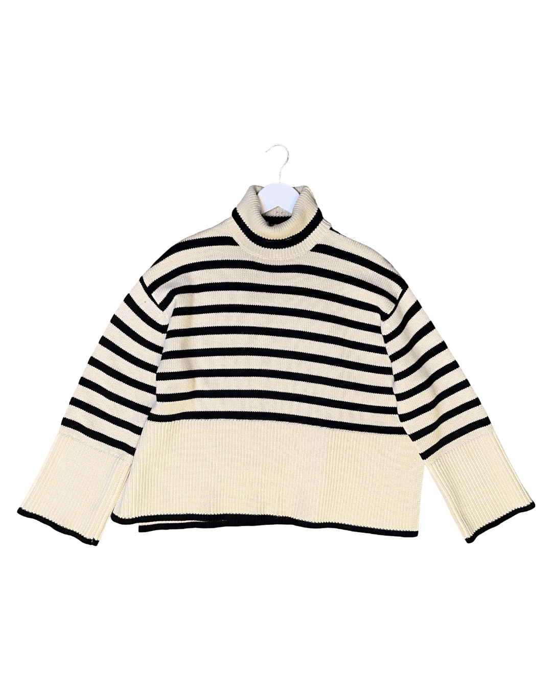 Size S | Tôteme Striped Wool Turtleneck Jumper