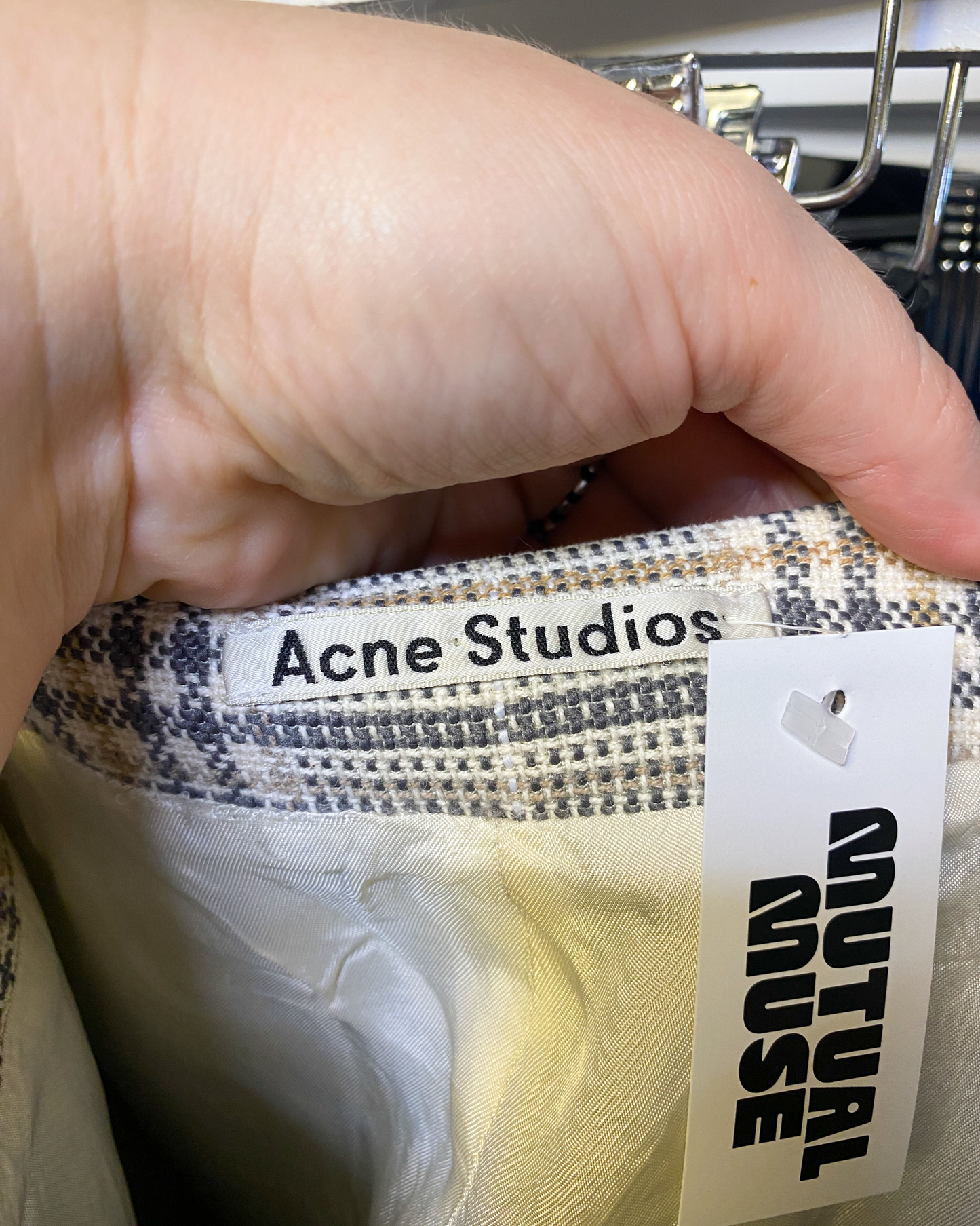 Size 36 (XS) | Acne Studios Plaid Wool Mini Skirt