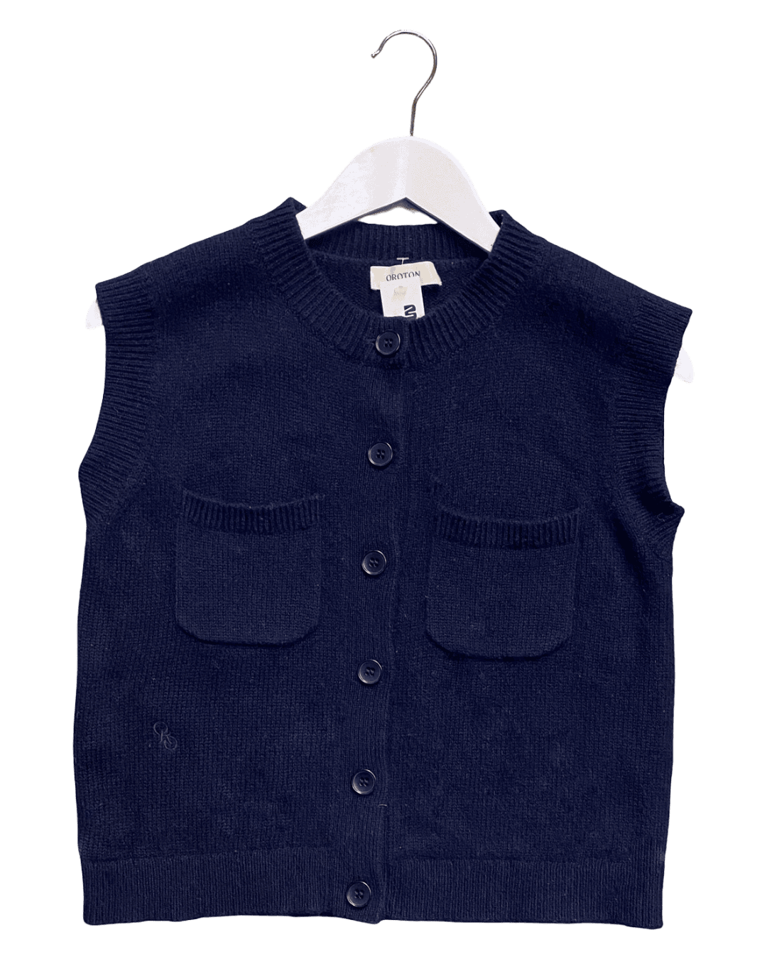 Size M | Oroton Merino Wool Vest