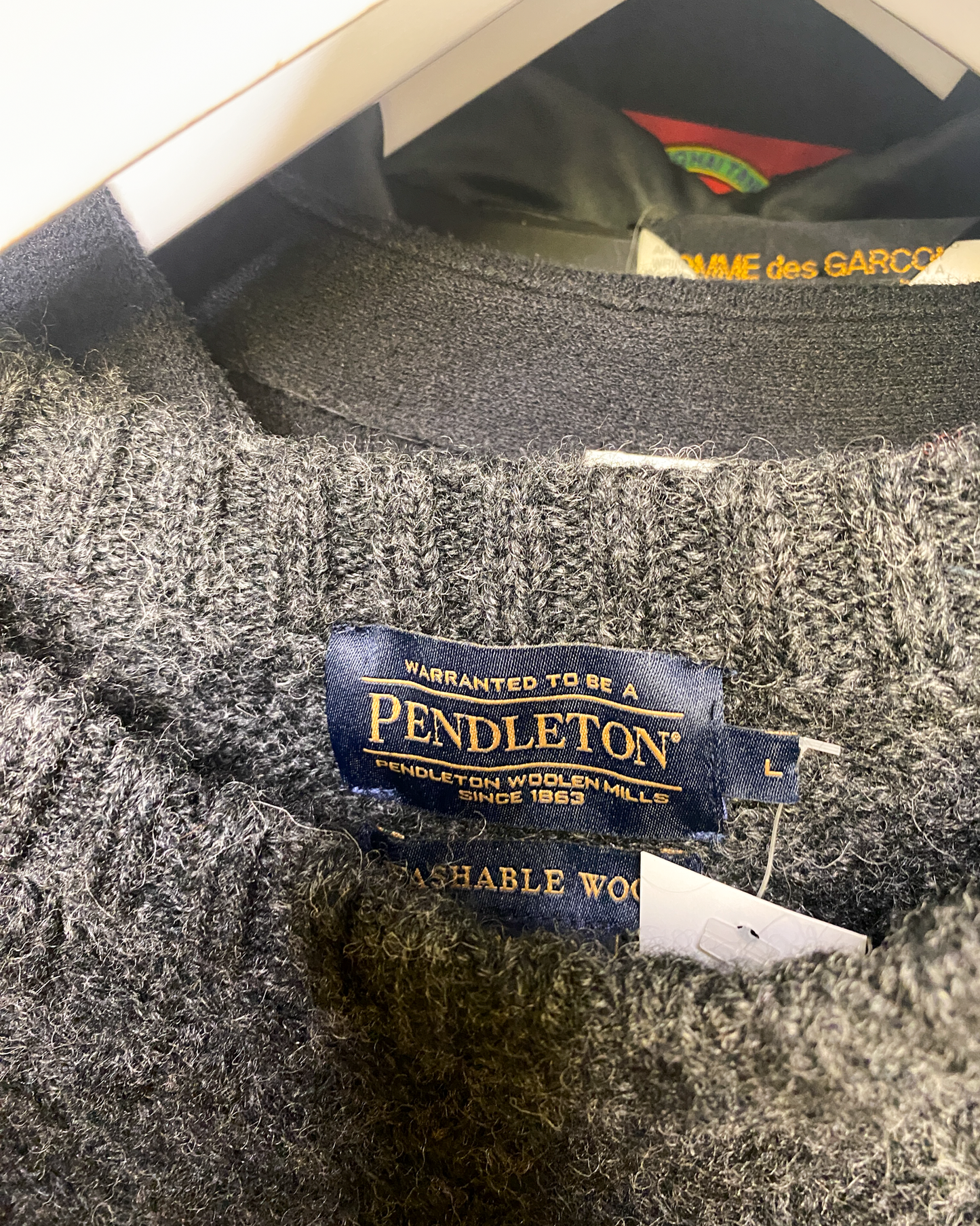 Size L | Pendleton Wool Cable Knit Jumper